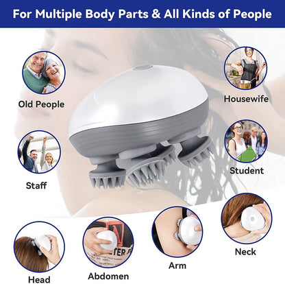 Full Body Massage Vibration Physiotherapy Kneading Head Massager - Bionic Mind & BOD